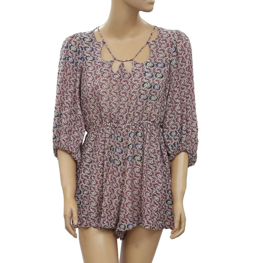 Holding Horses Anthropologie Annamaria Romper Dress Floral Printed XSP